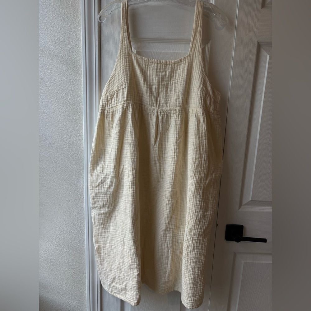 XL Stars Above Cotton Cream Gauze Pockets Dress Night Wear Gown Cottagecore - Picture 2 of 8